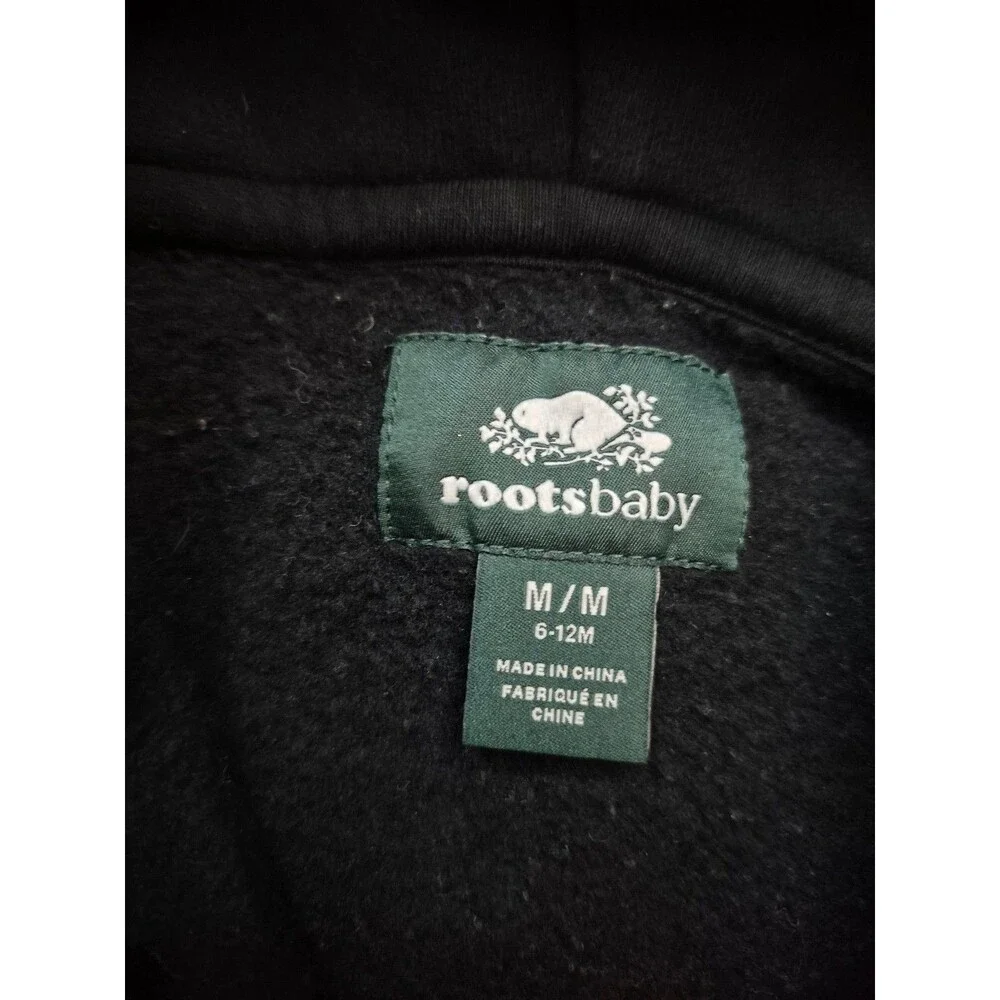 Roots baby jacket size 6-12M- black